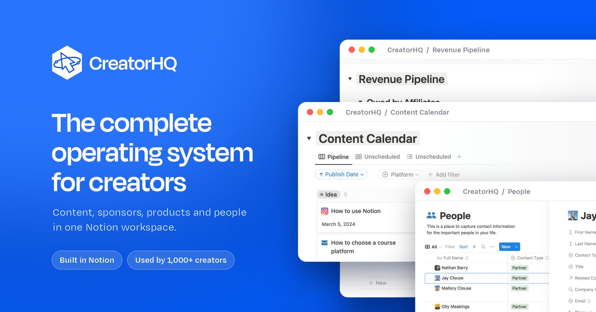 CreatorHQ: the complete operating system for creators